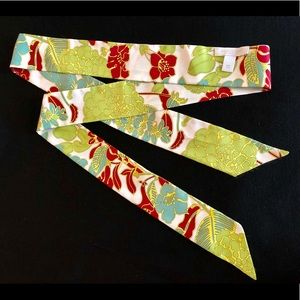 Burberry Archive silk scarf, 62” x 2 1/4”